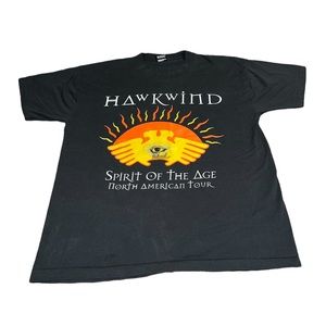 VTG Hawkwind Spirit of Age North American Tour 1995 Shirt Autographed